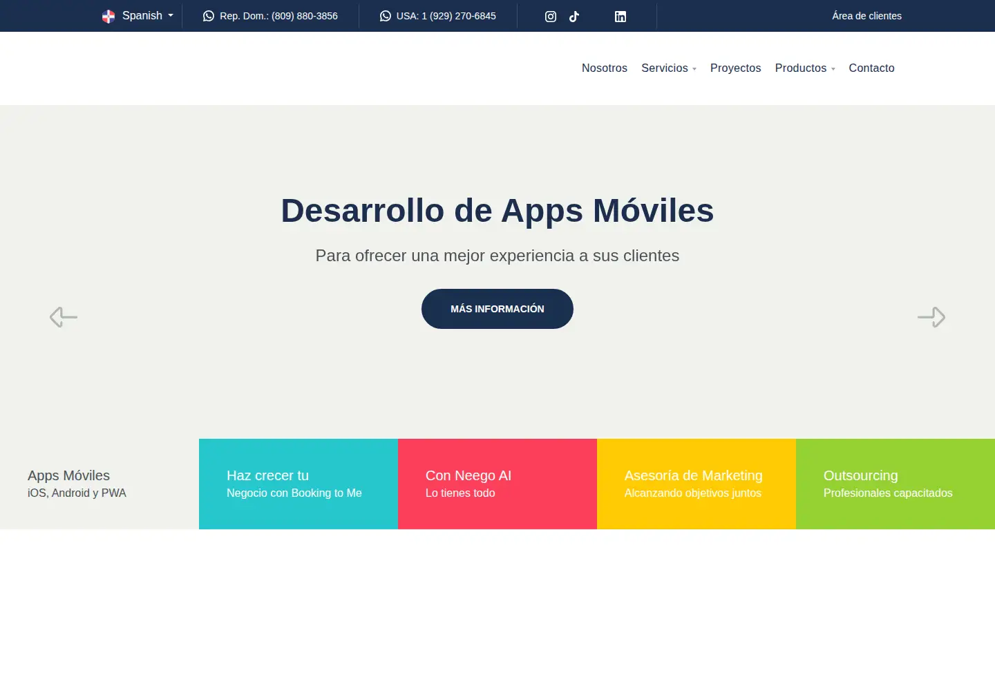 Captured homepage of devcreativo.com in the current scan