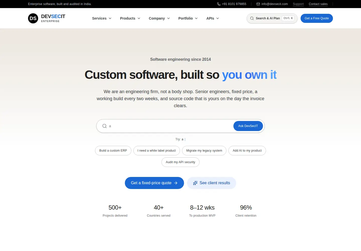 Screenshot of devsecit.com