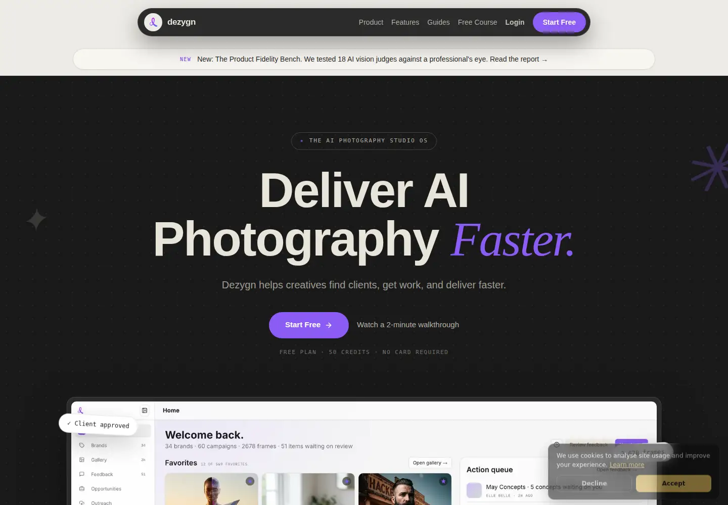 Captured homepage of dezygn.com in the current scan