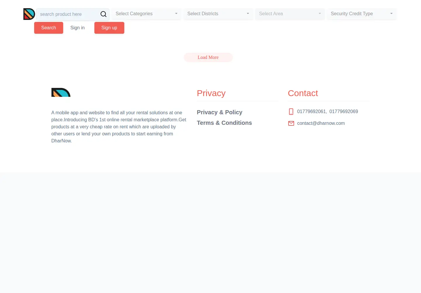Screenshot of dharnow.com