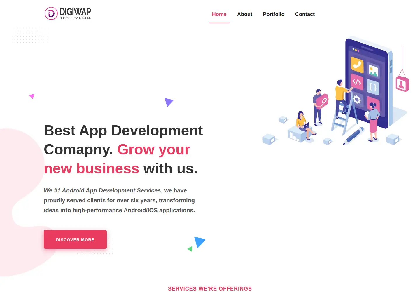 Screenshot of digiwaptech.com