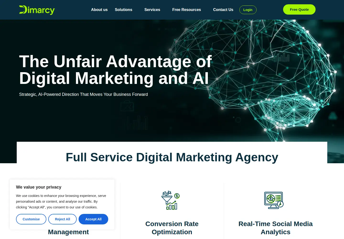 Screenshot of dimarcy.com