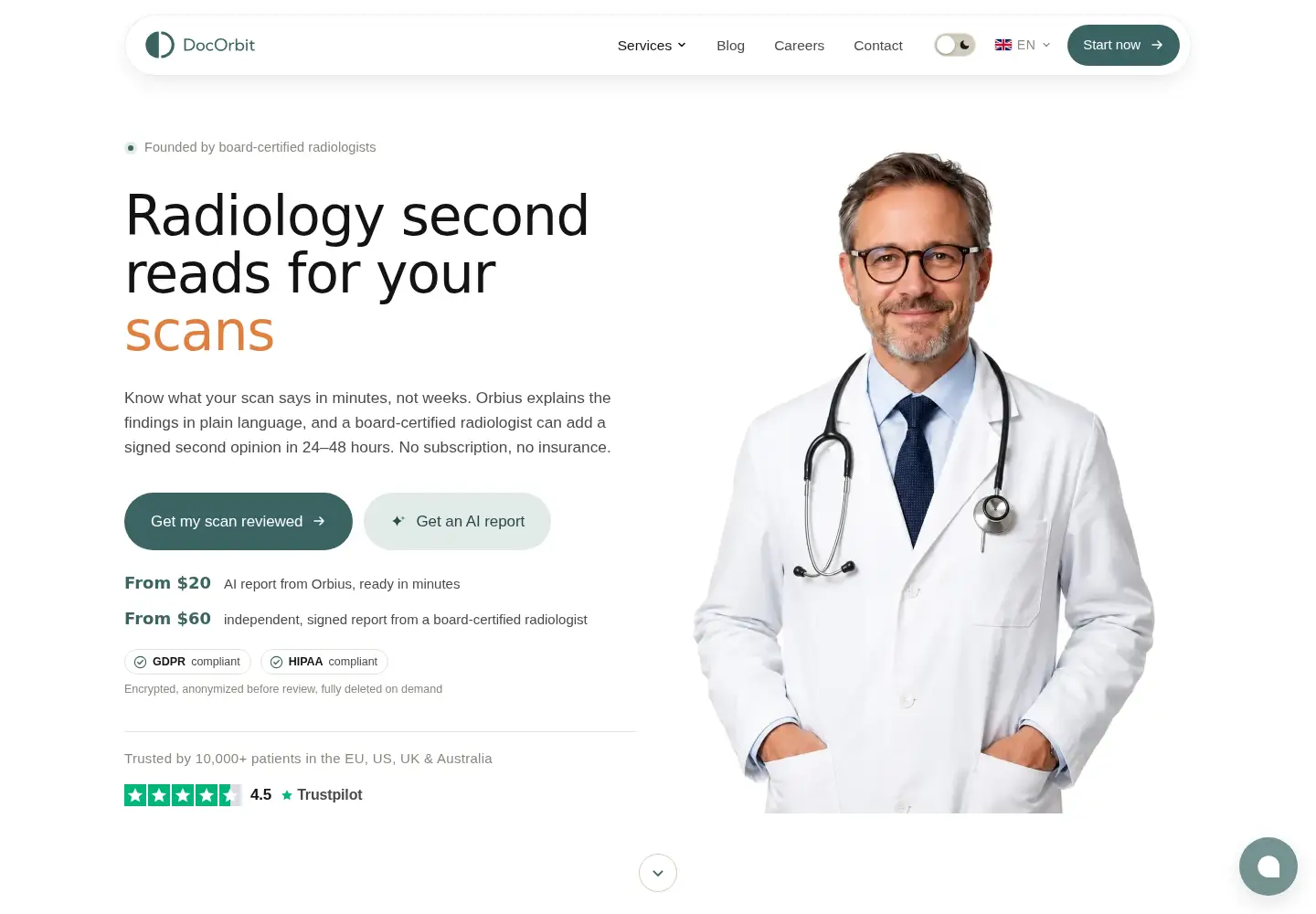 Screenshot of docorbit.com