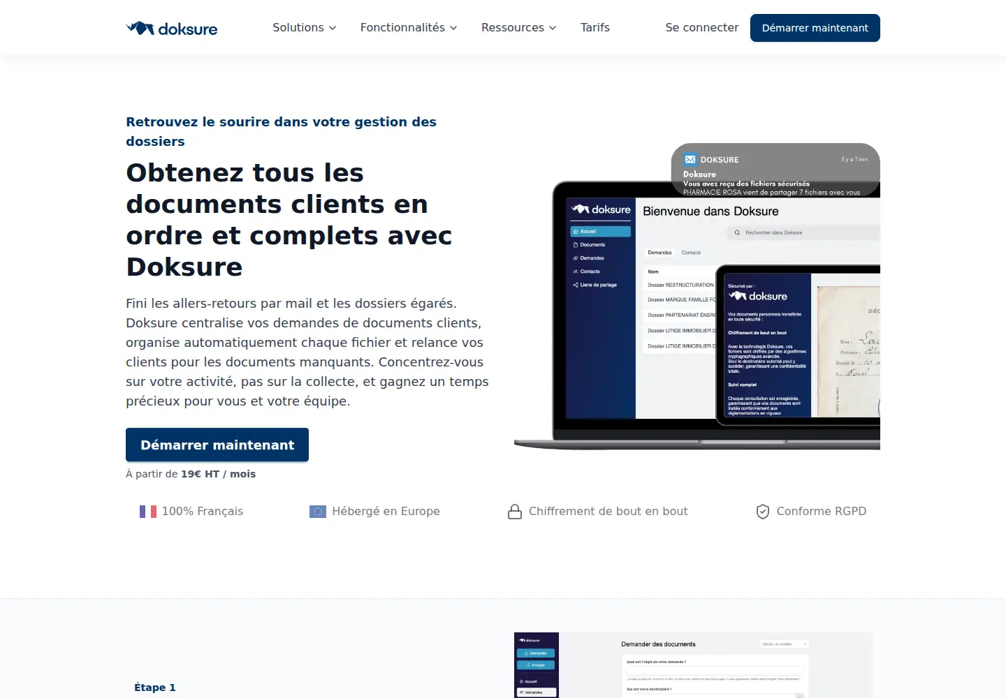 Screenshot of doksure.com