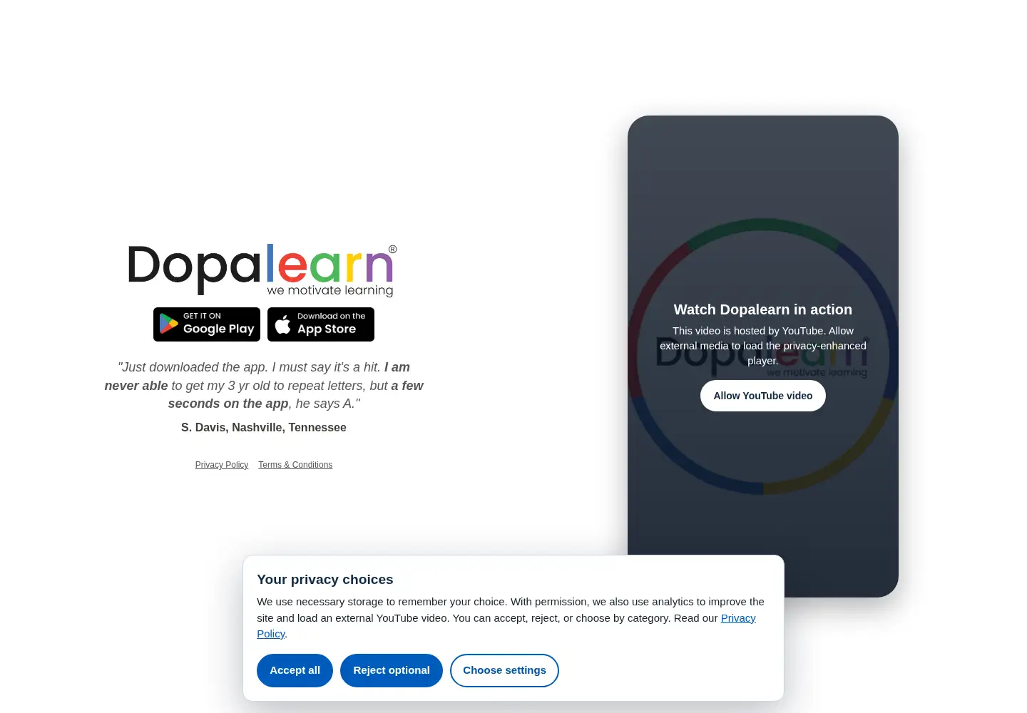 Captured homepage of dopalearn.com in the current scan