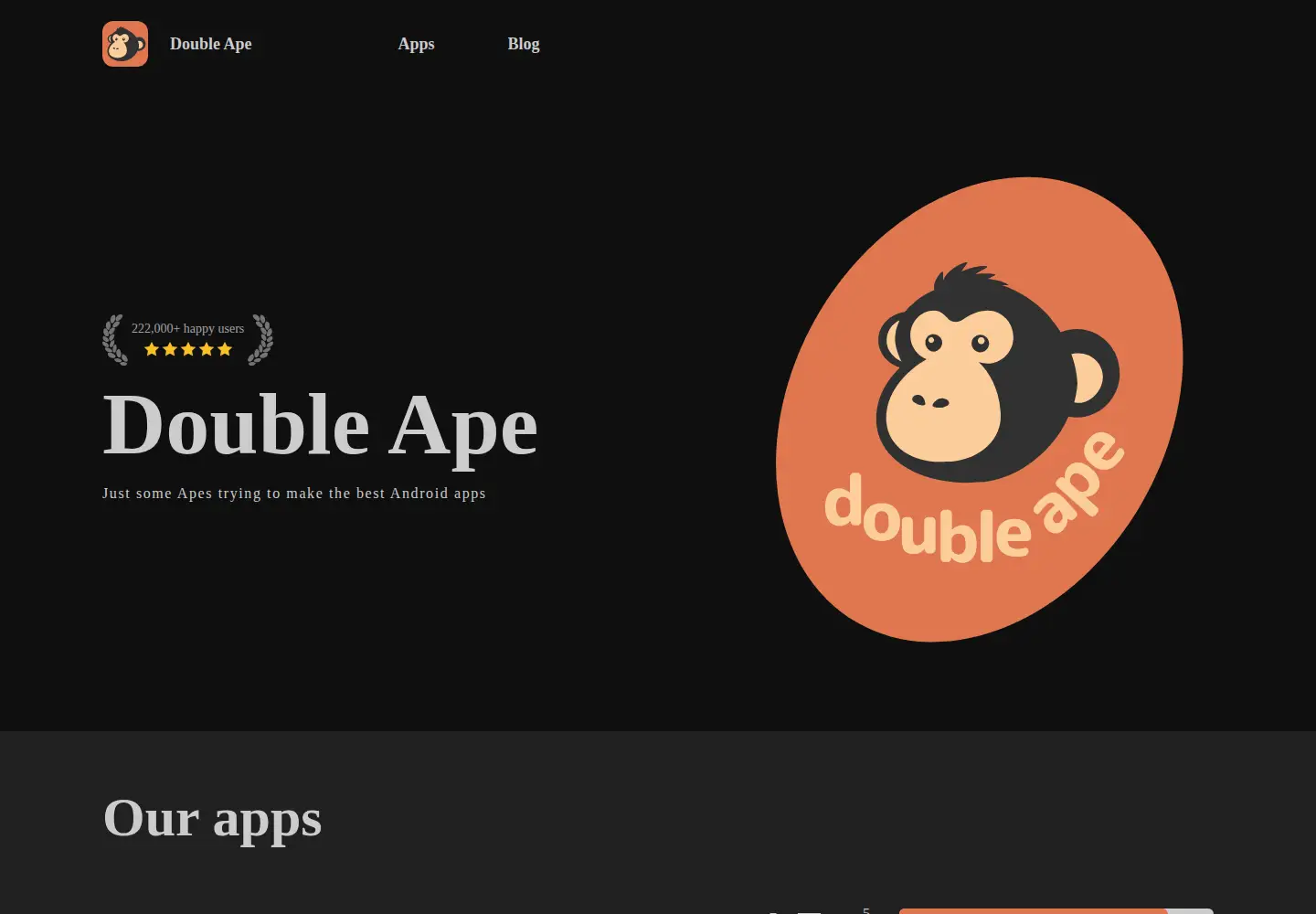 Screenshot of doubleape.com