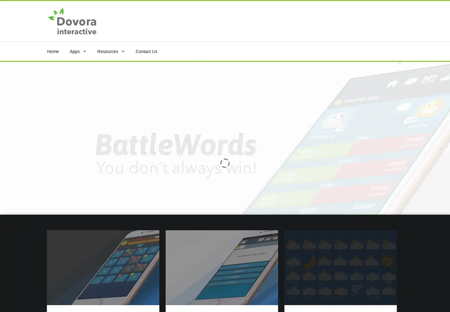 Captured homepage of dovora.com in the current scan