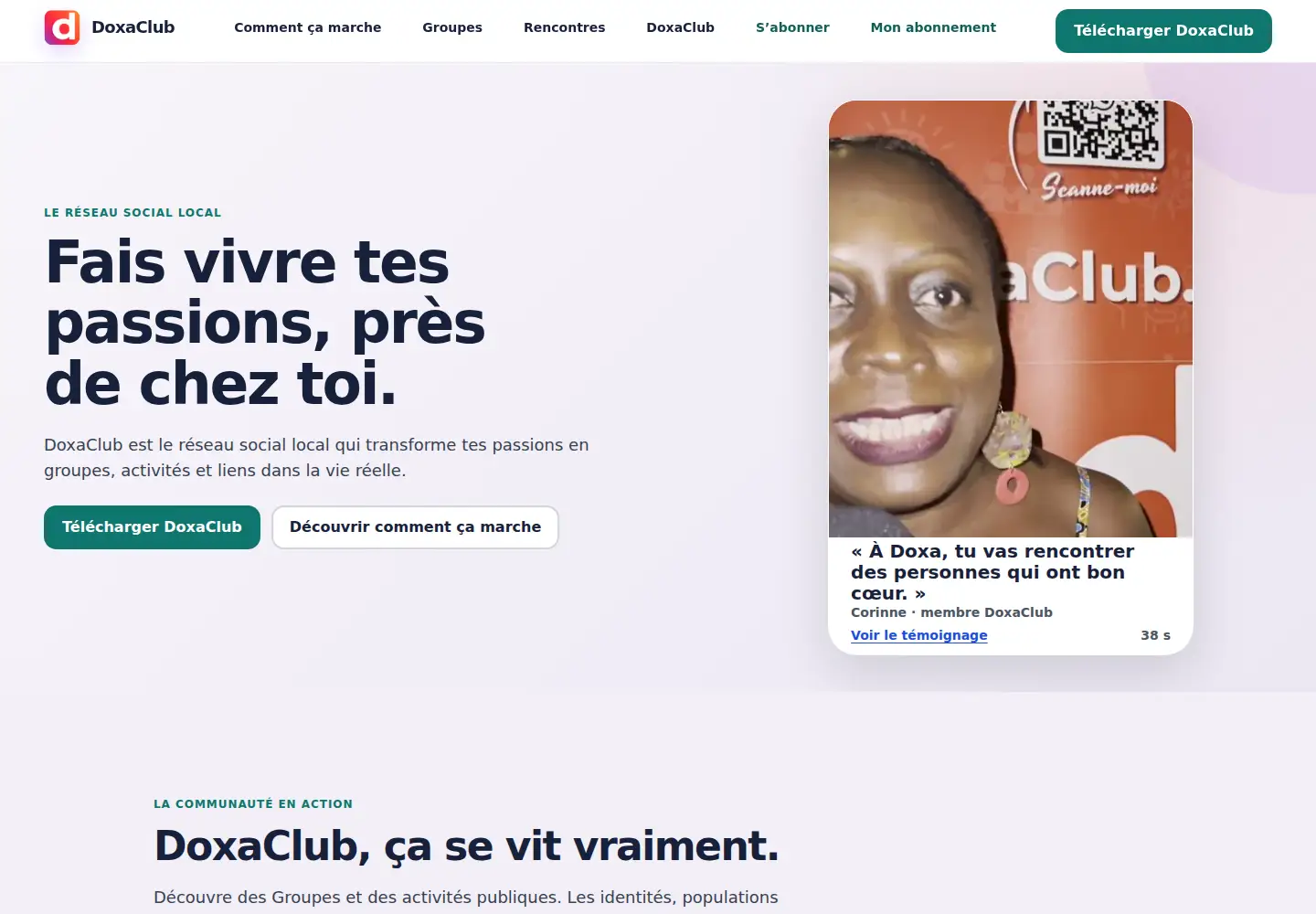 Screenshot of doxaclub.com