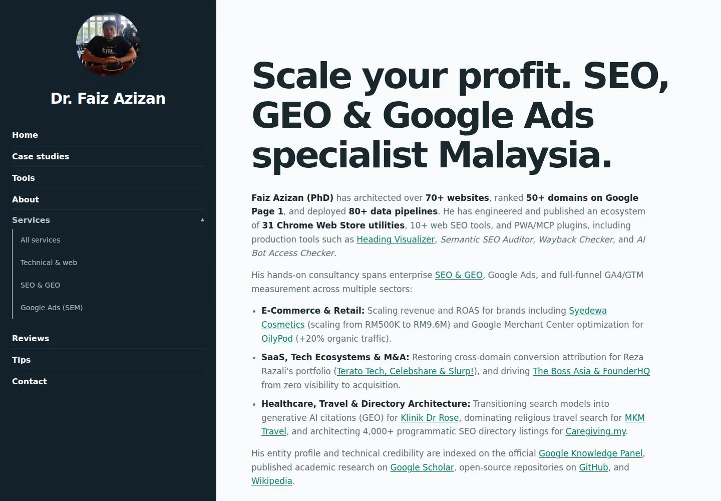 Screenshot of drfaizazizan.com