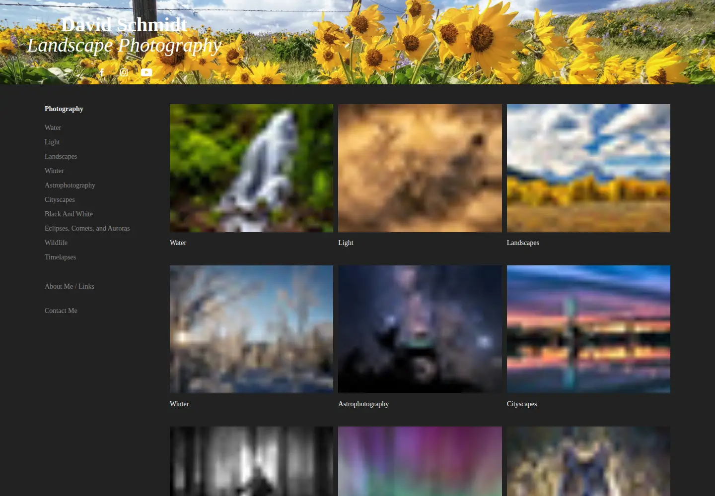 Screenshot of dschmidtphotography.com