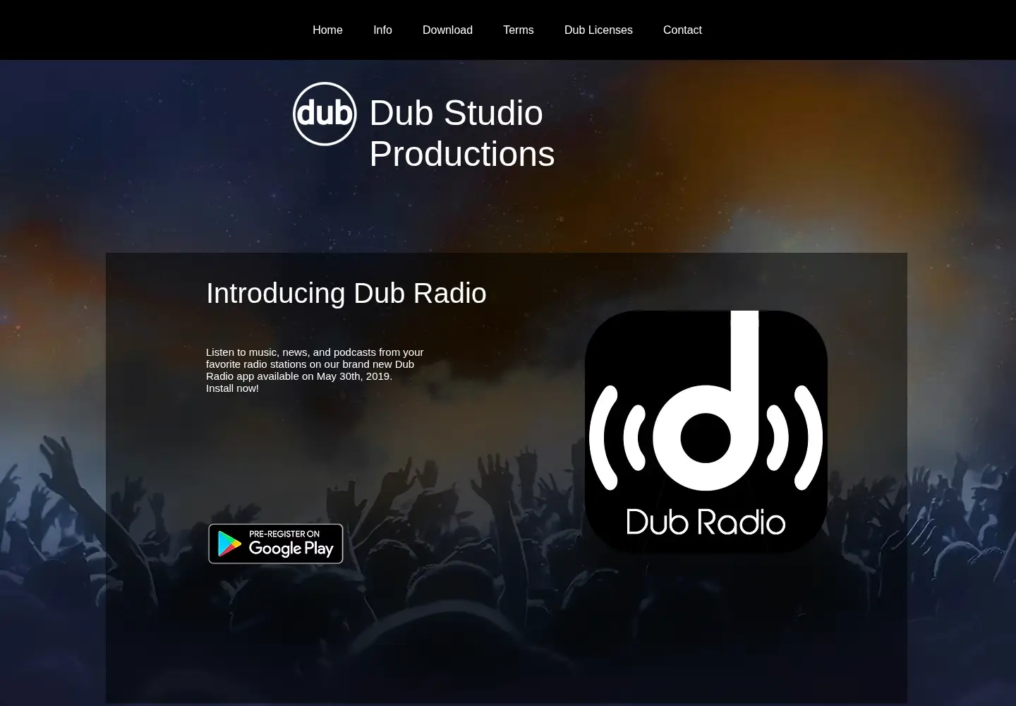 Screenshot of dubmusicplayer.com