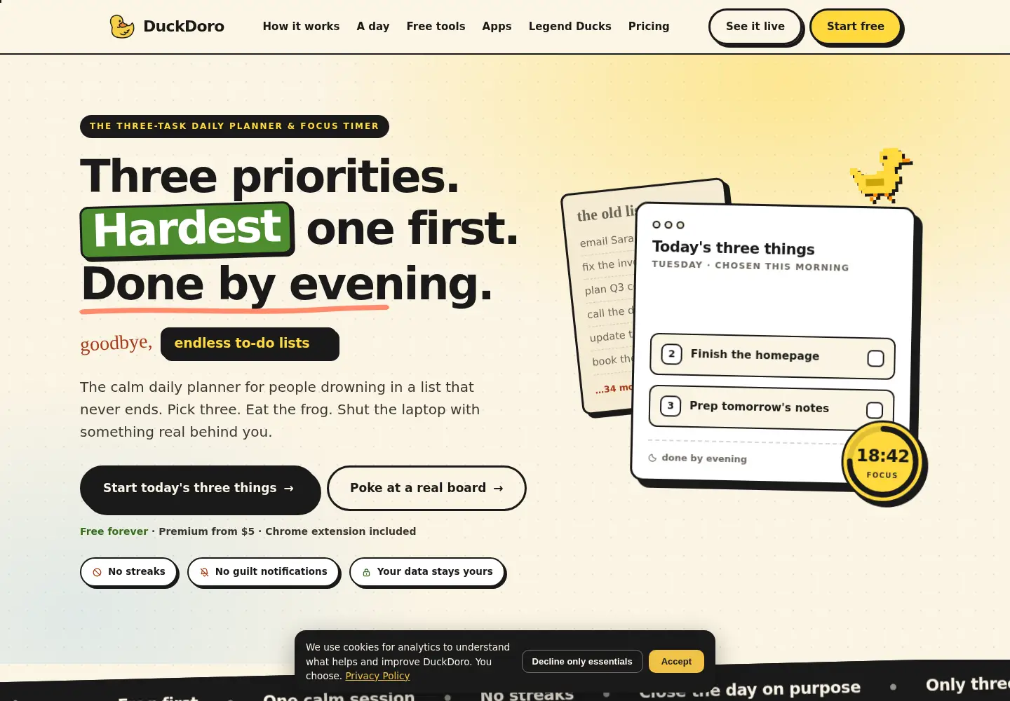 Captured homepage of duckdoro.com in the current scan