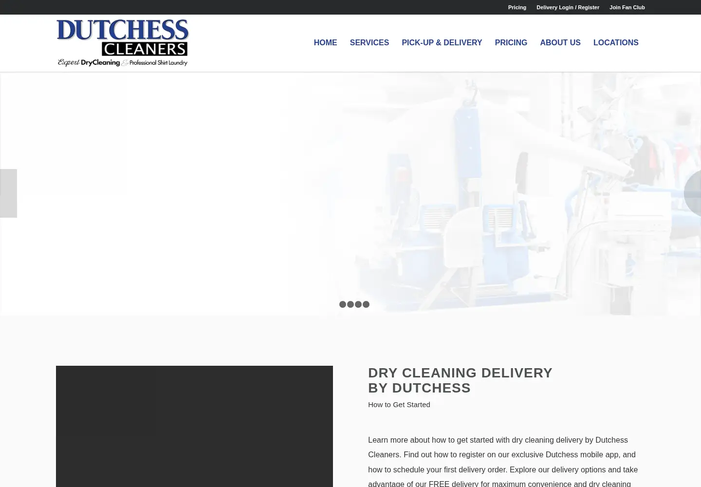 Captured homepage of dutchesscleaners.com in the current scan