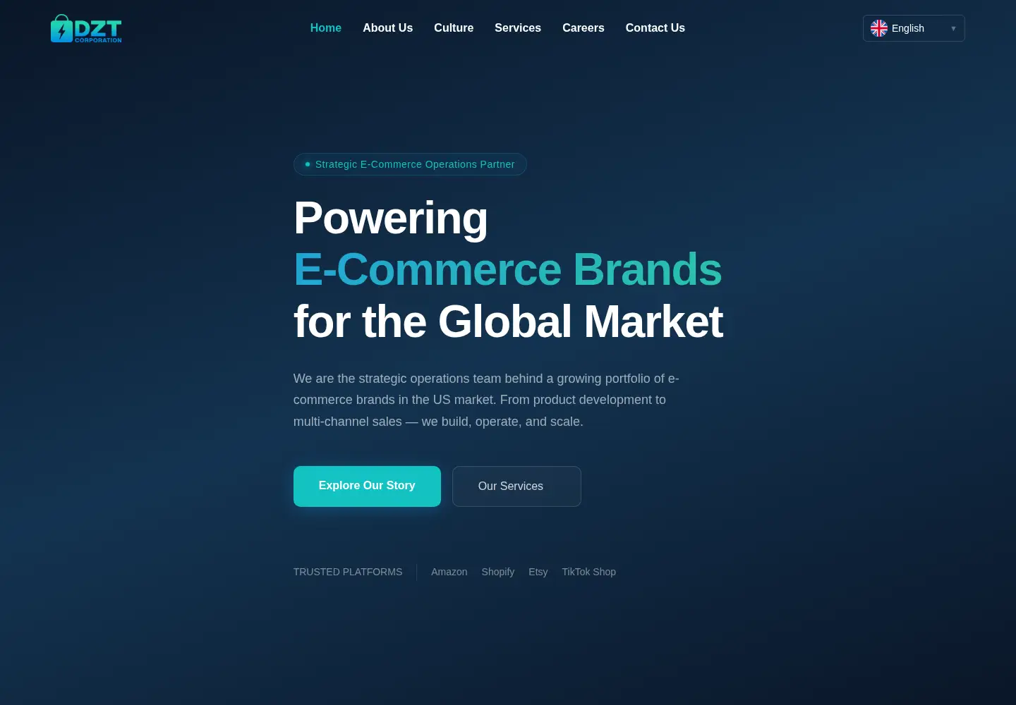 Screenshot of dztcorp.com