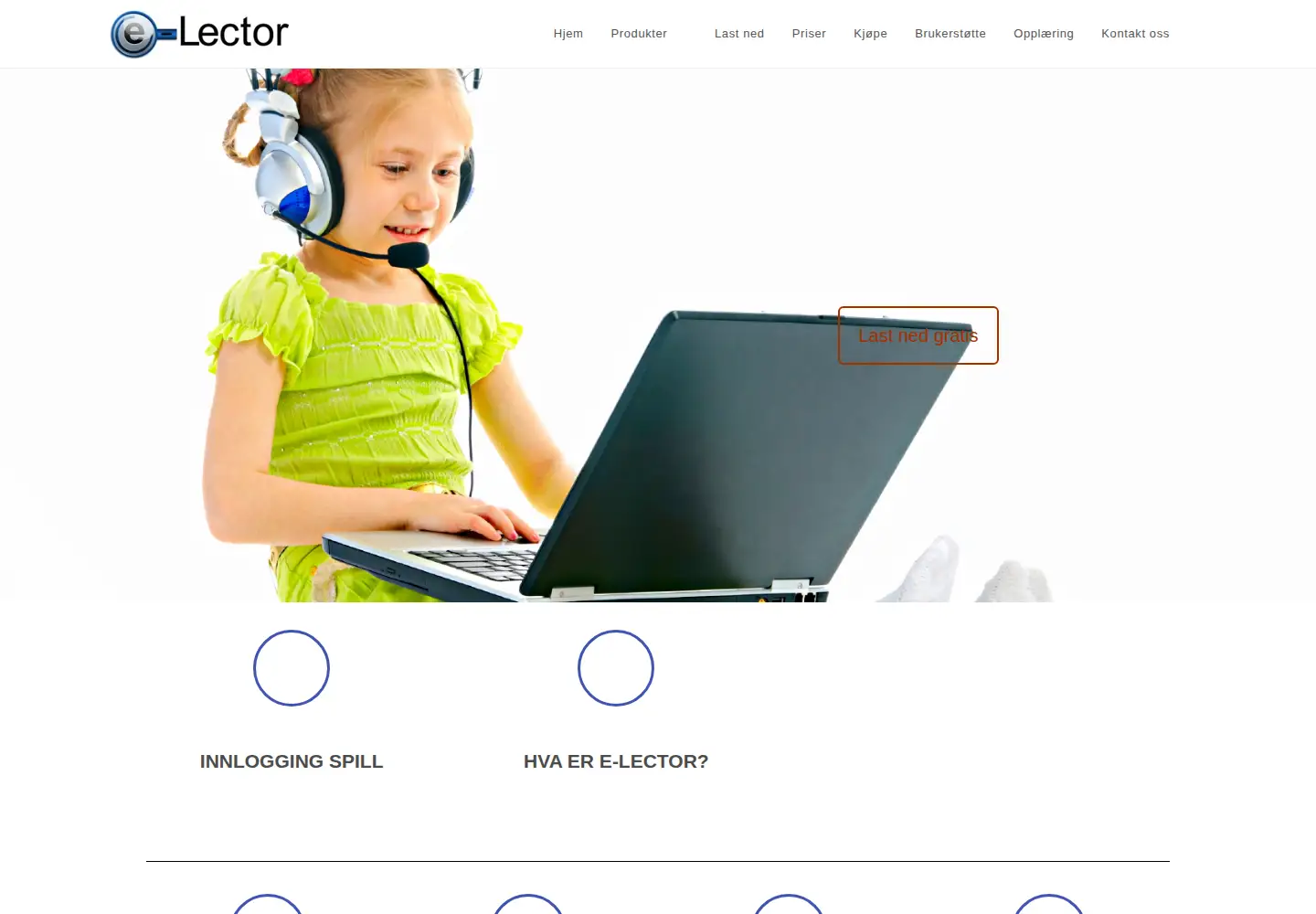 Captured homepage of e-lector.com in the current scan