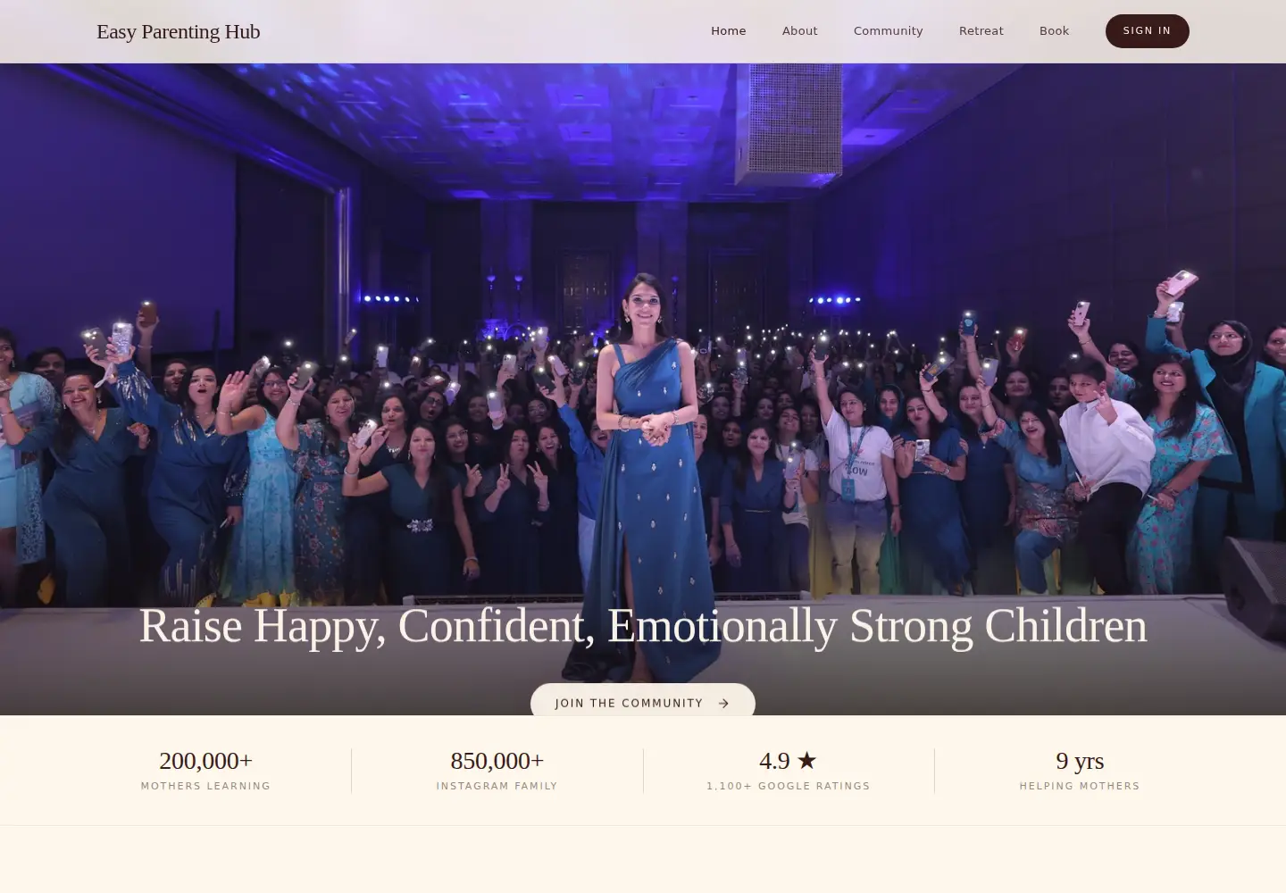 Captured homepage of easyparentinghub.com in the current scan