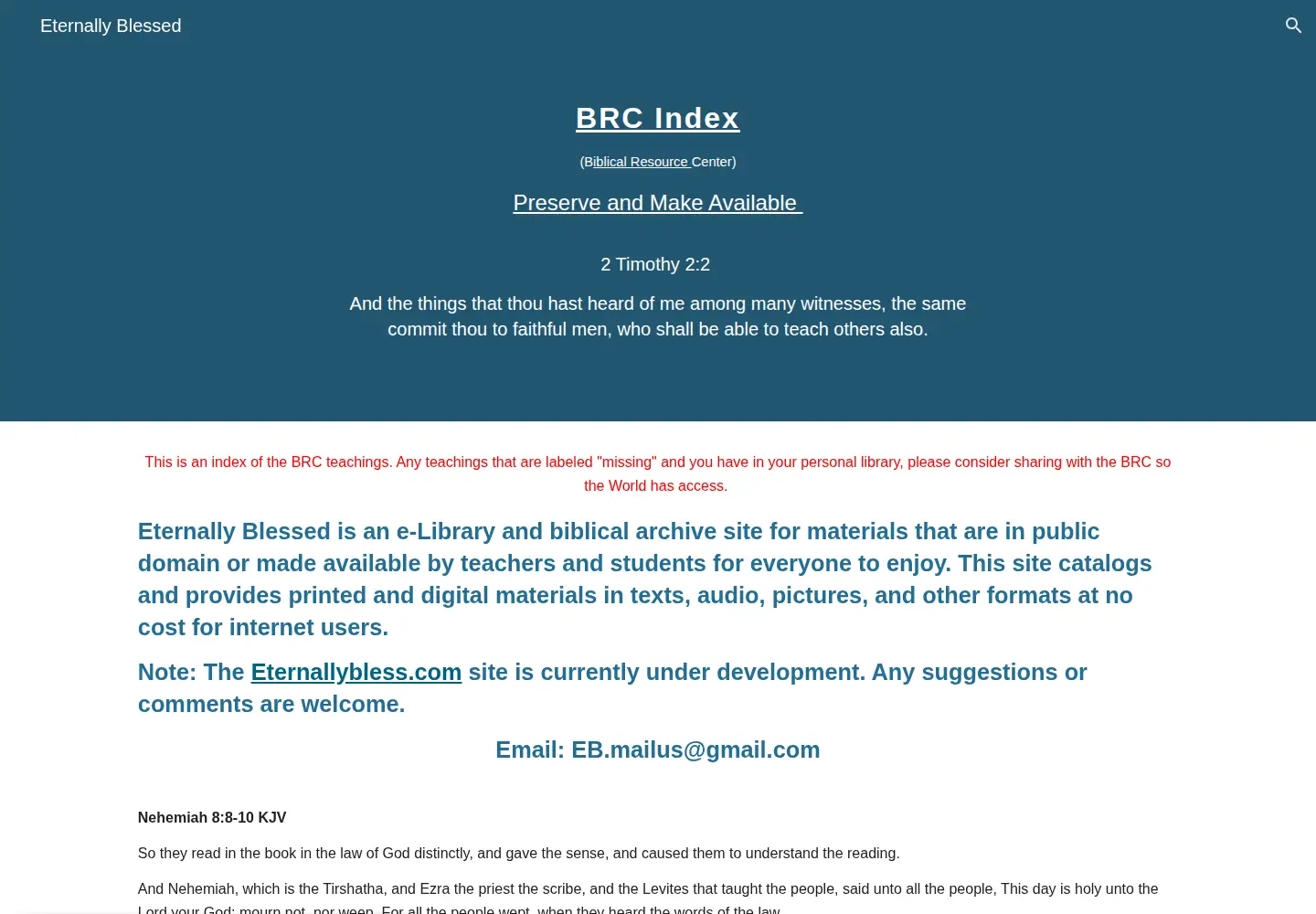 Screenshot of eblessed.com