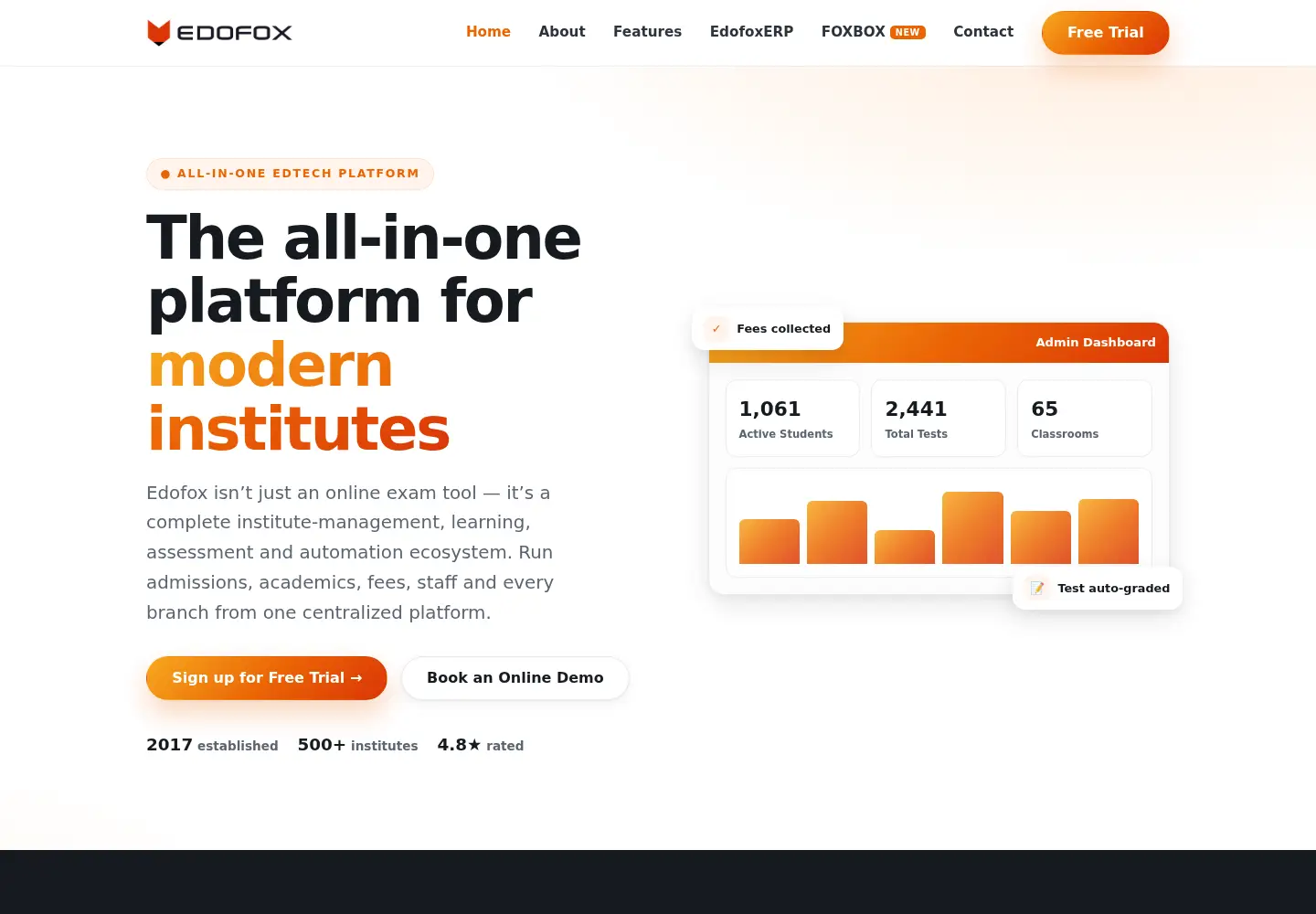 Screenshot of edofox.com