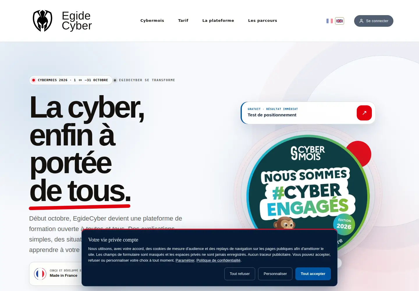 Screenshot of egidecyber.com