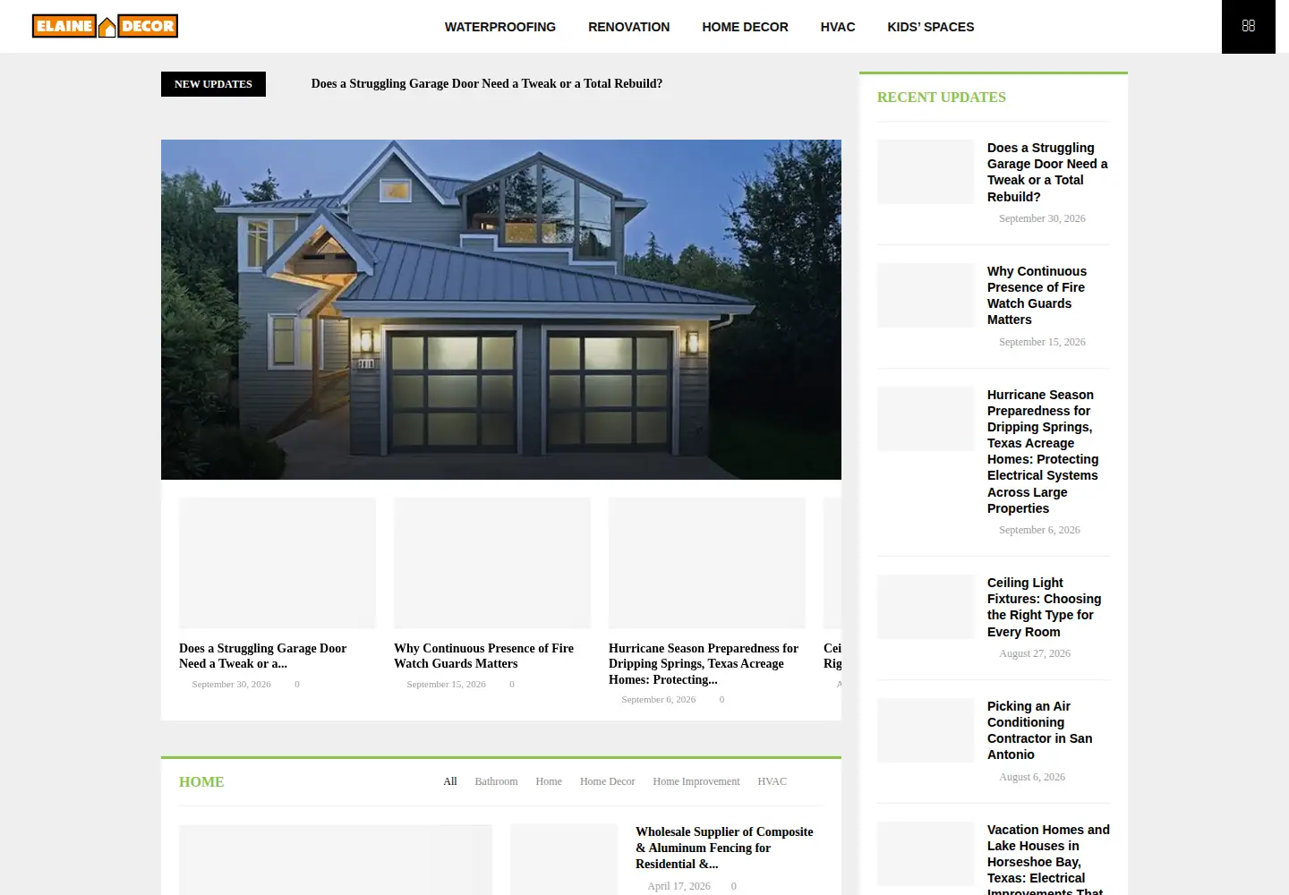 Screenshot of elainedecor.com