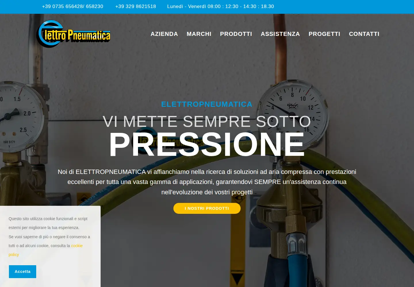 Captured homepage of elettropneumatica.com in the current scan