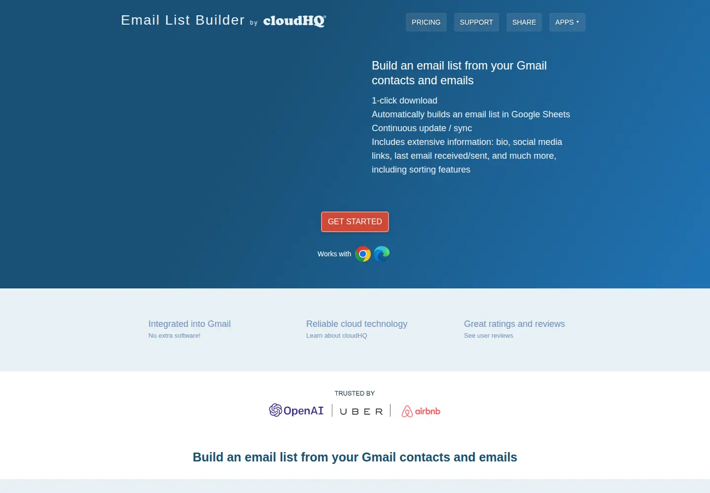 Screenshot of email-list-builder.com