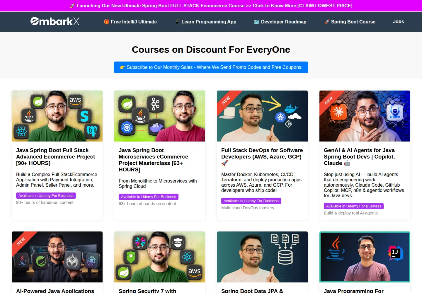 Screenshot of embarkx.com