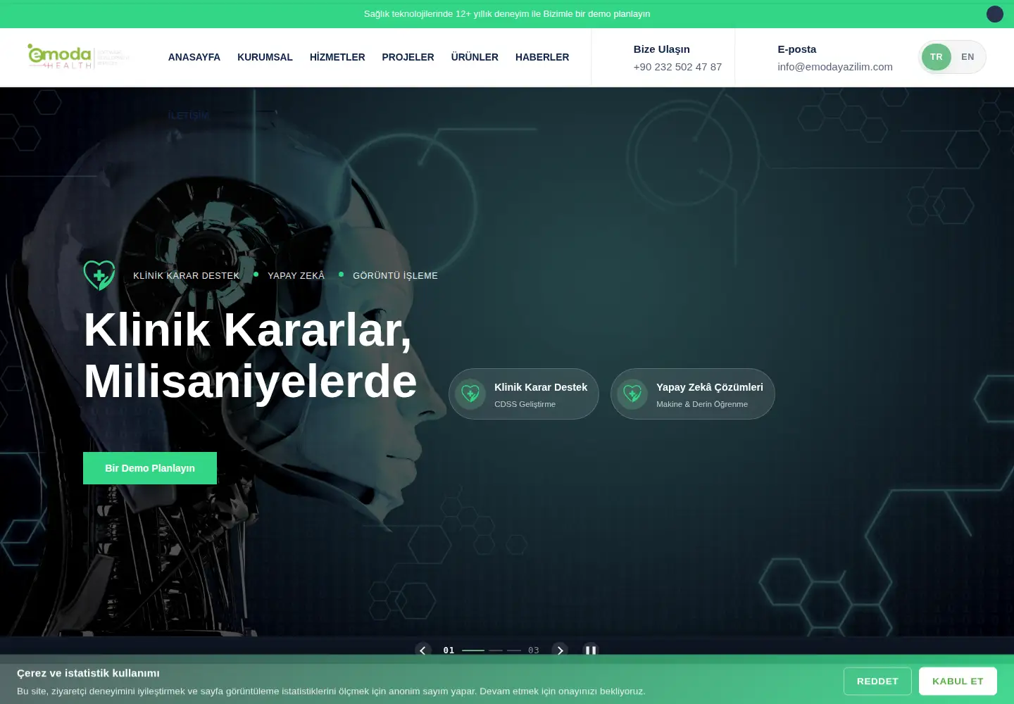 Screenshot of emodayazilim.com