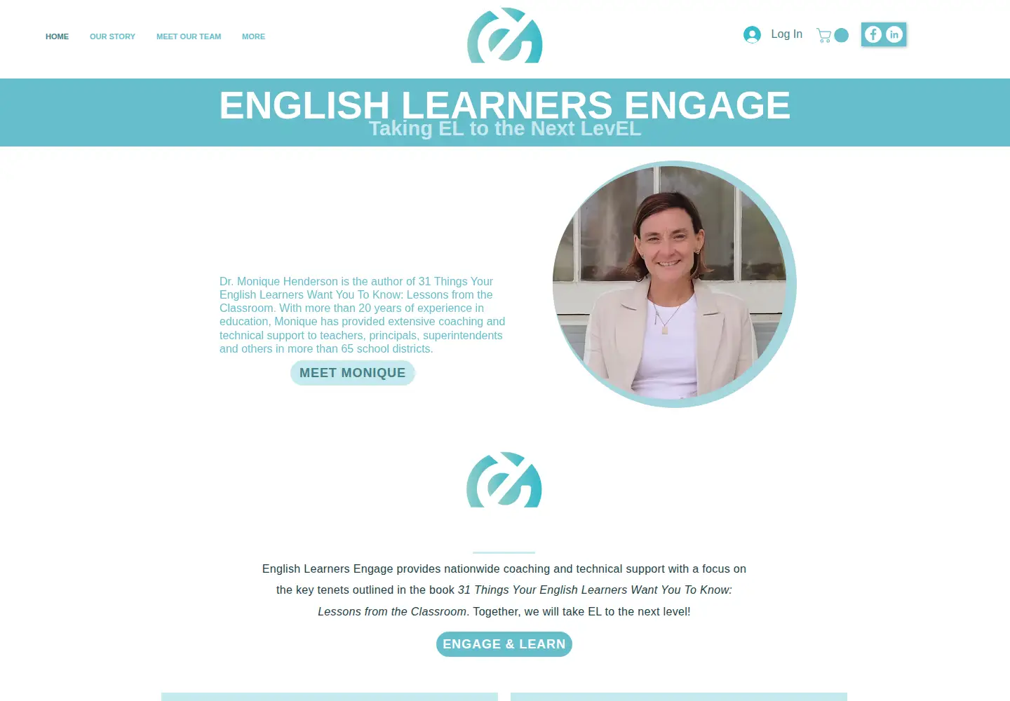 Captured homepage of englishlearnersengage.com in the current scan