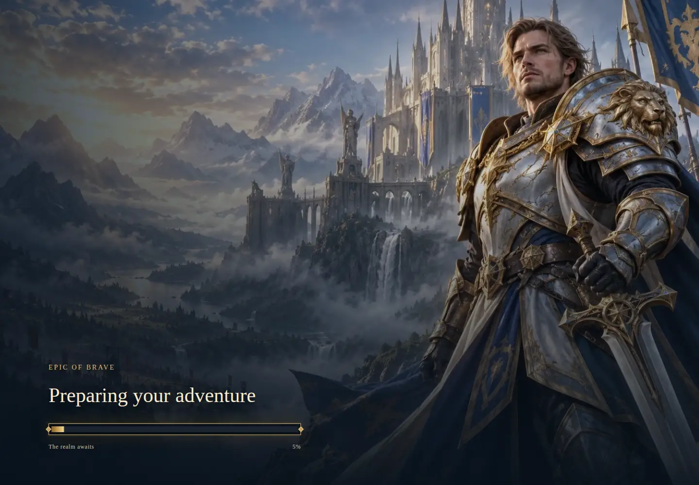 Captured homepage of epicofbrave.com in the current scan