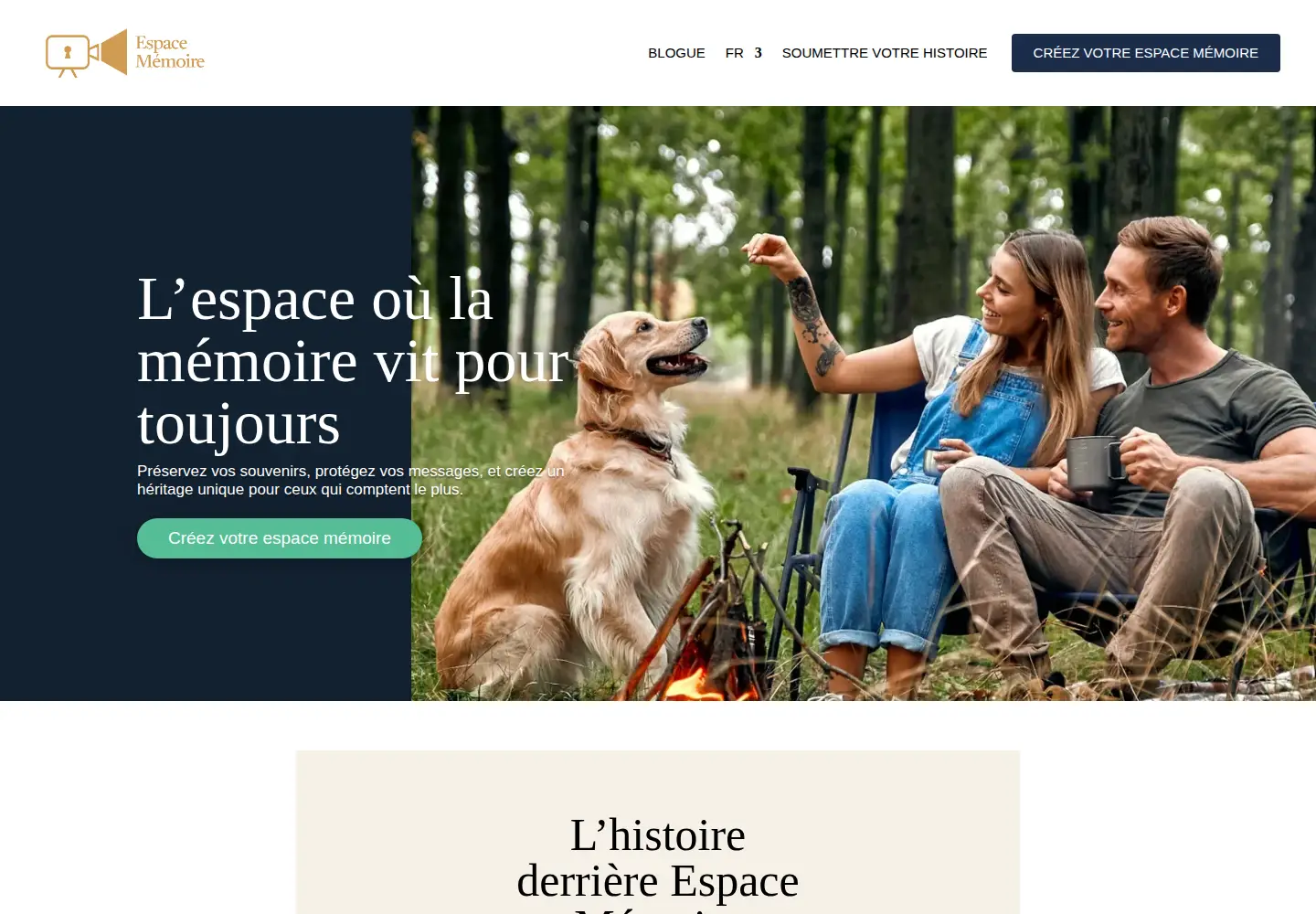Screenshot of espacememoire.com