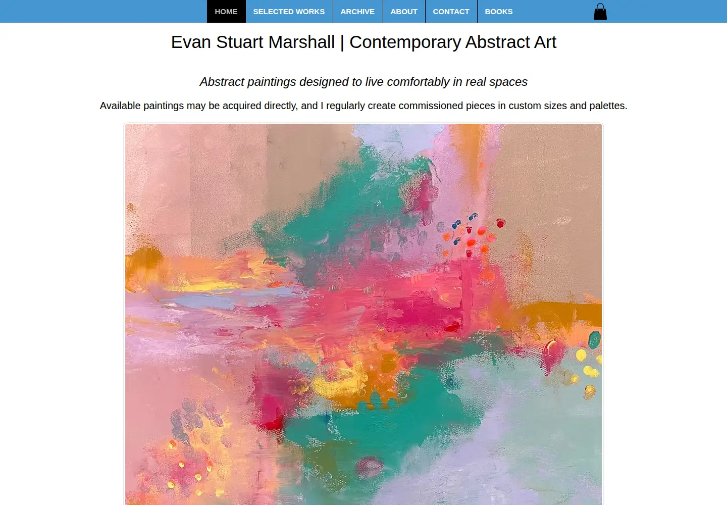 Screenshot of evanstuartmarshall.com
