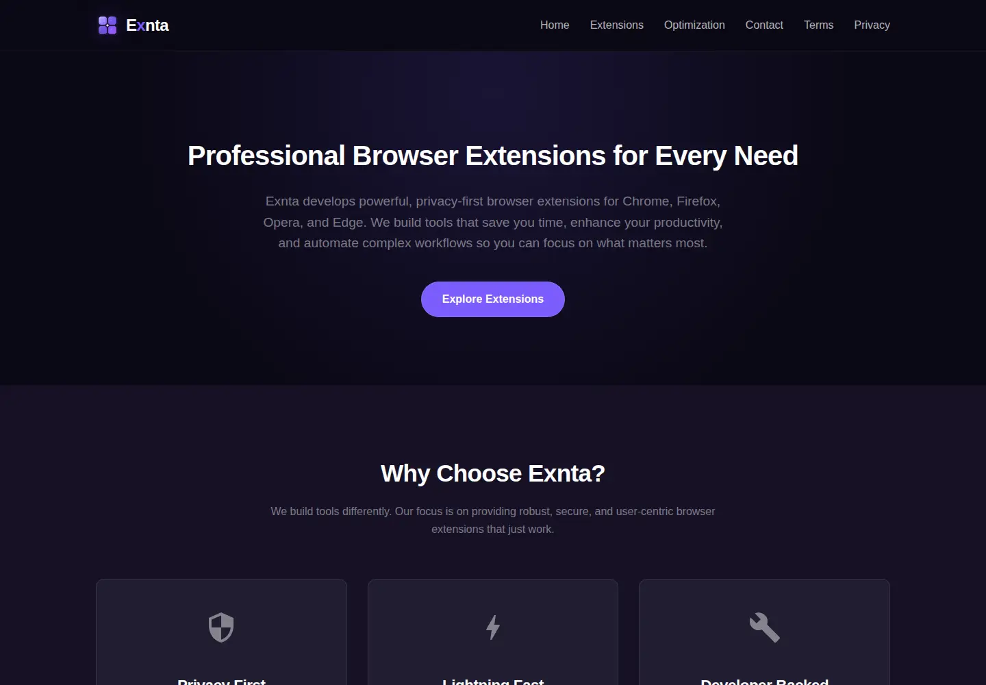 Screenshot of exnta.com