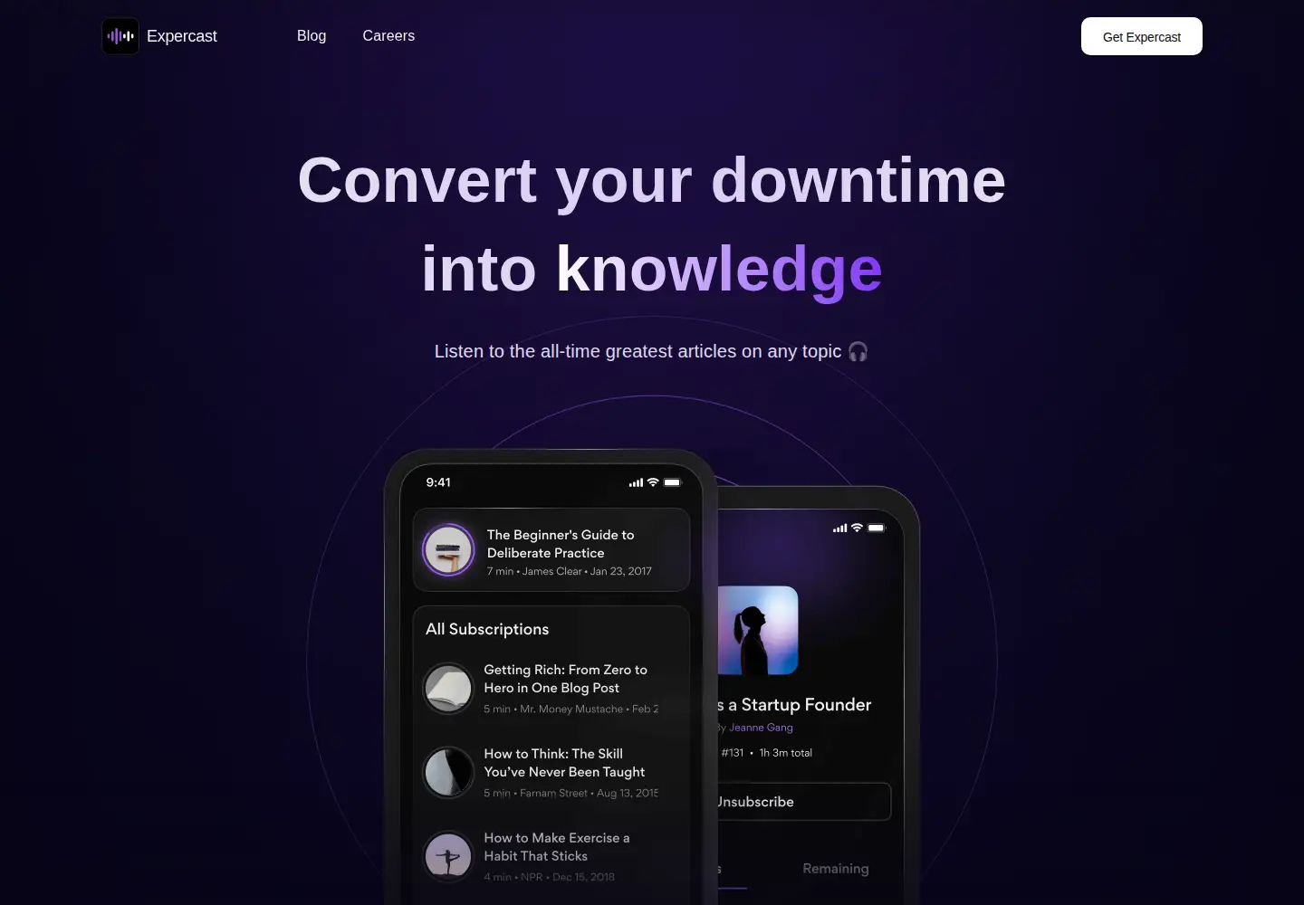 Screenshot of expercast.com