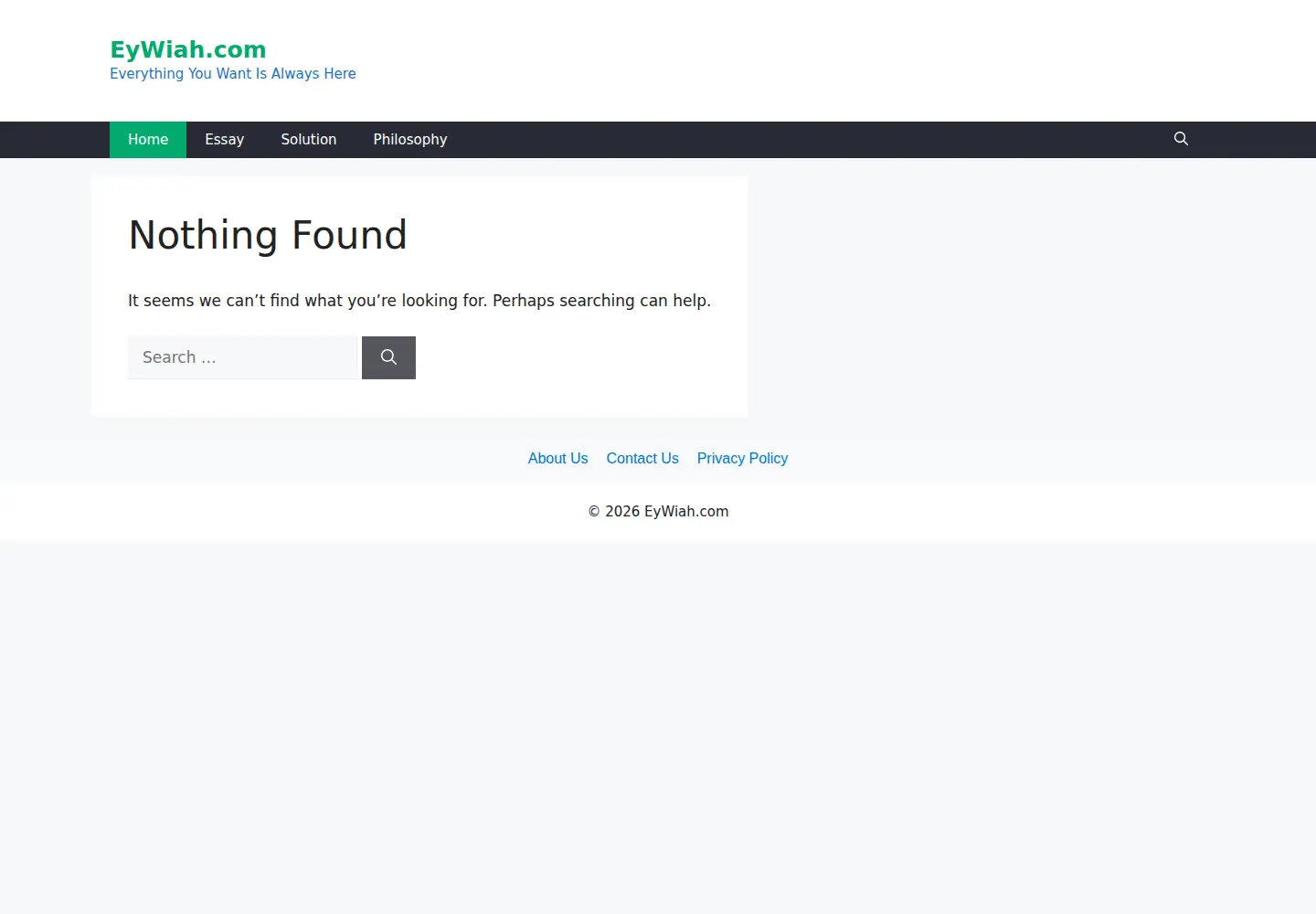 Captured homepage of eywiah.com in the current scan