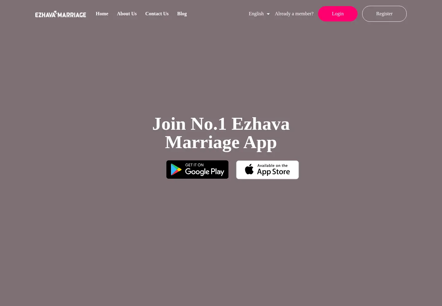 Captured homepage of ezhavamarriage.com in the current scan