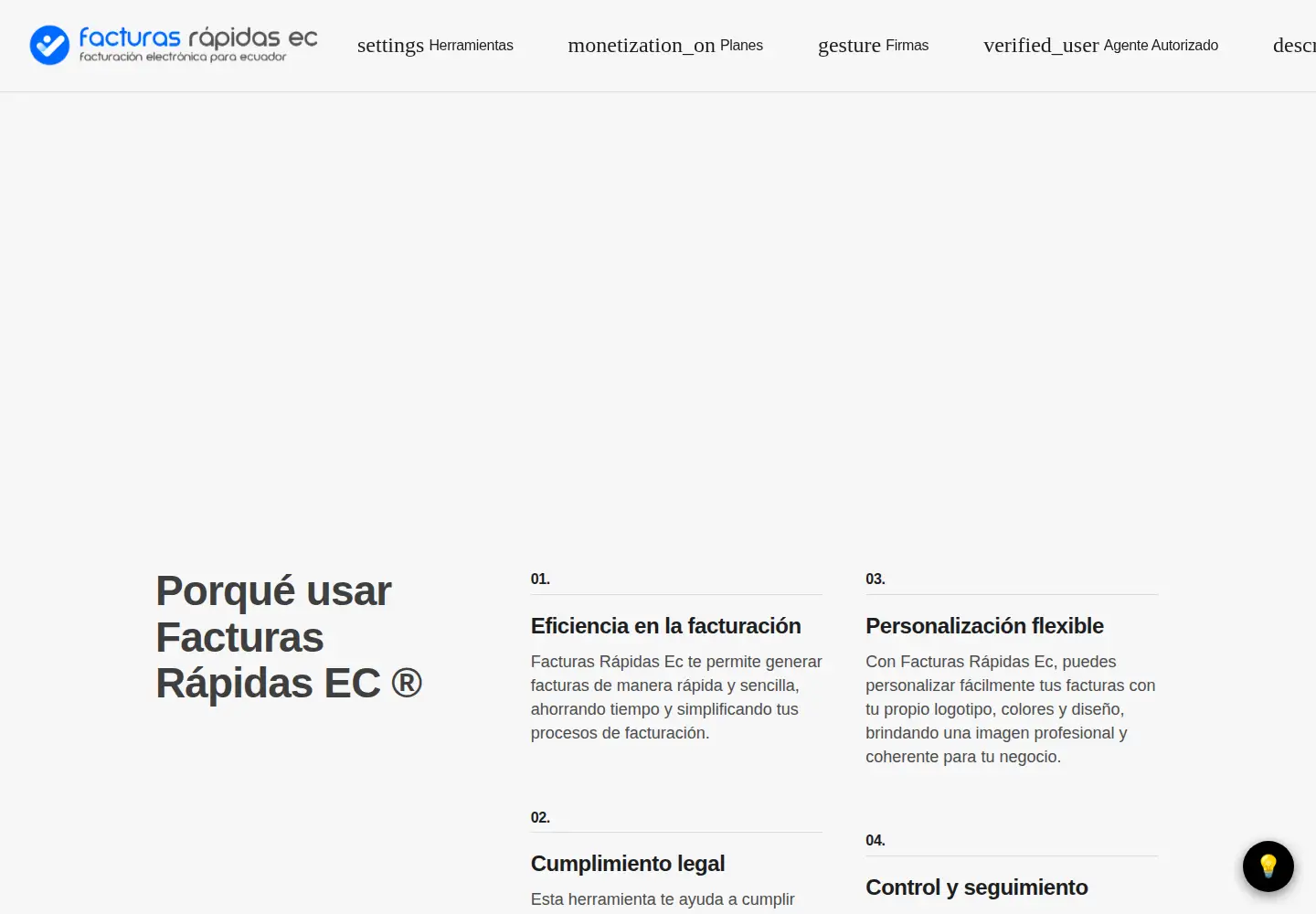 Captured homepage of facturasrapidasec.com in the current scan