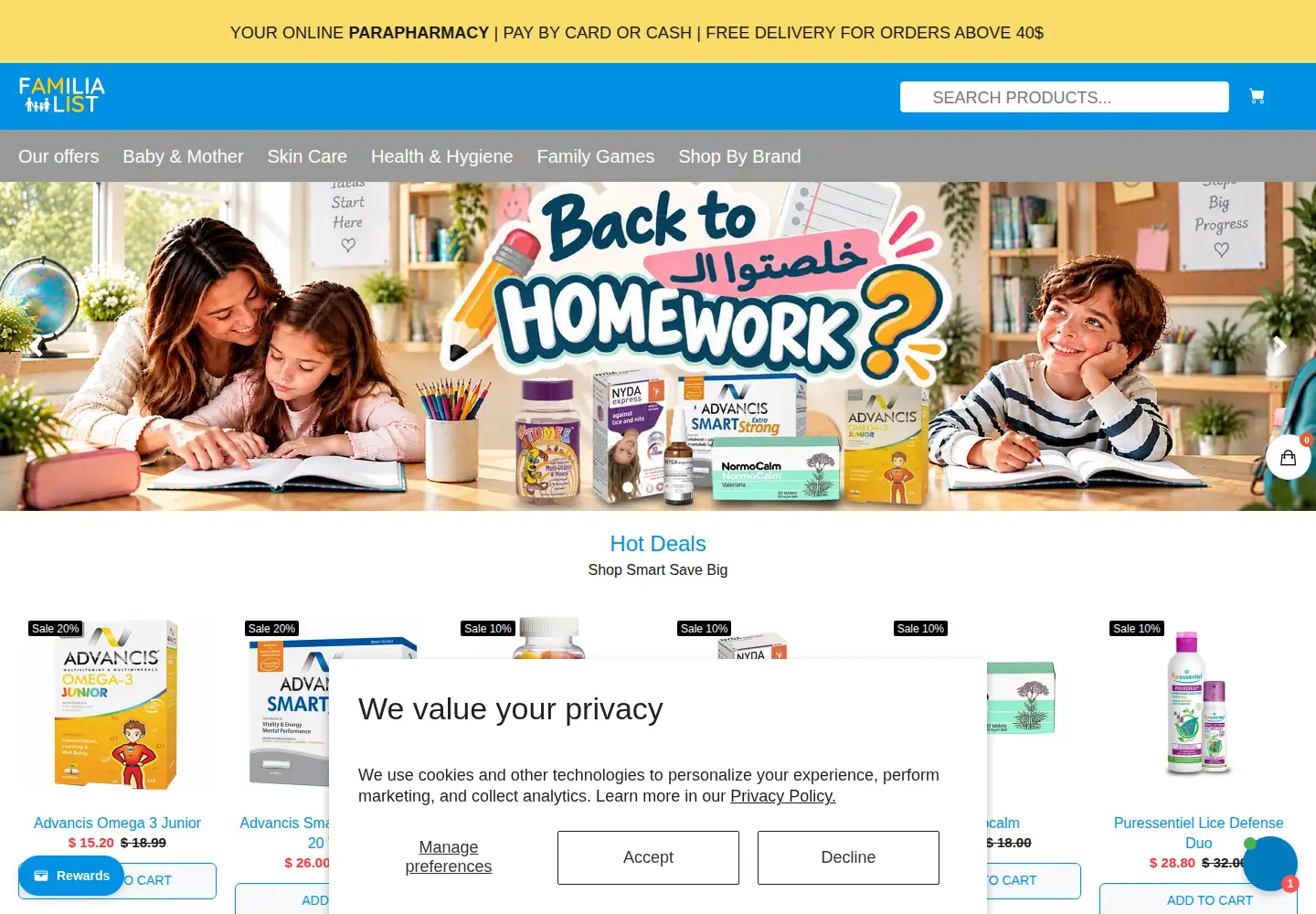 Screenshot of familialist.com