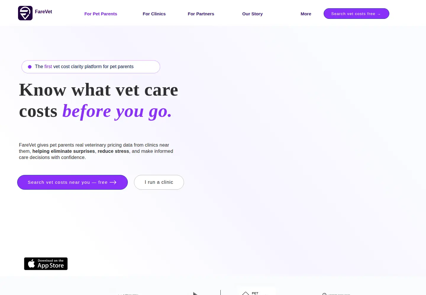 Screenshot of farevet.com