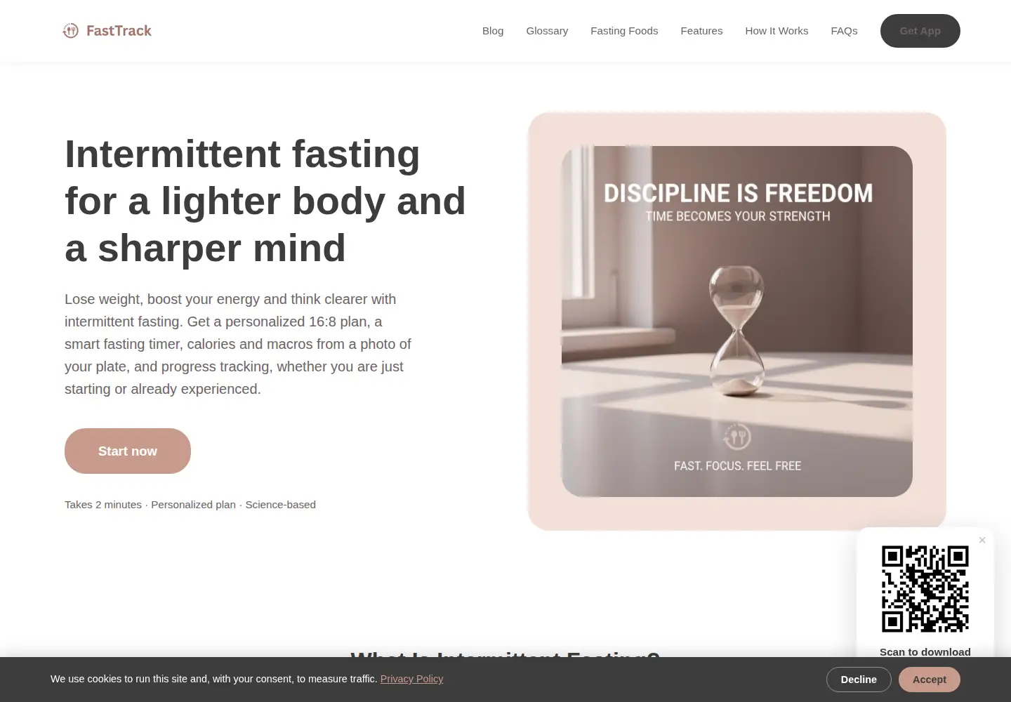 Screenshot of fastingtrack-app.com