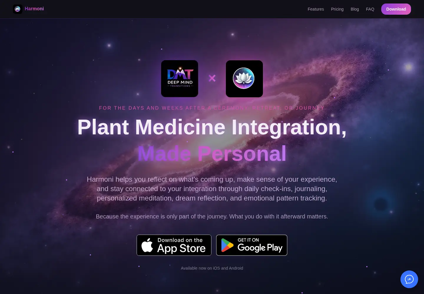 Screenshot of feelharmoni.com