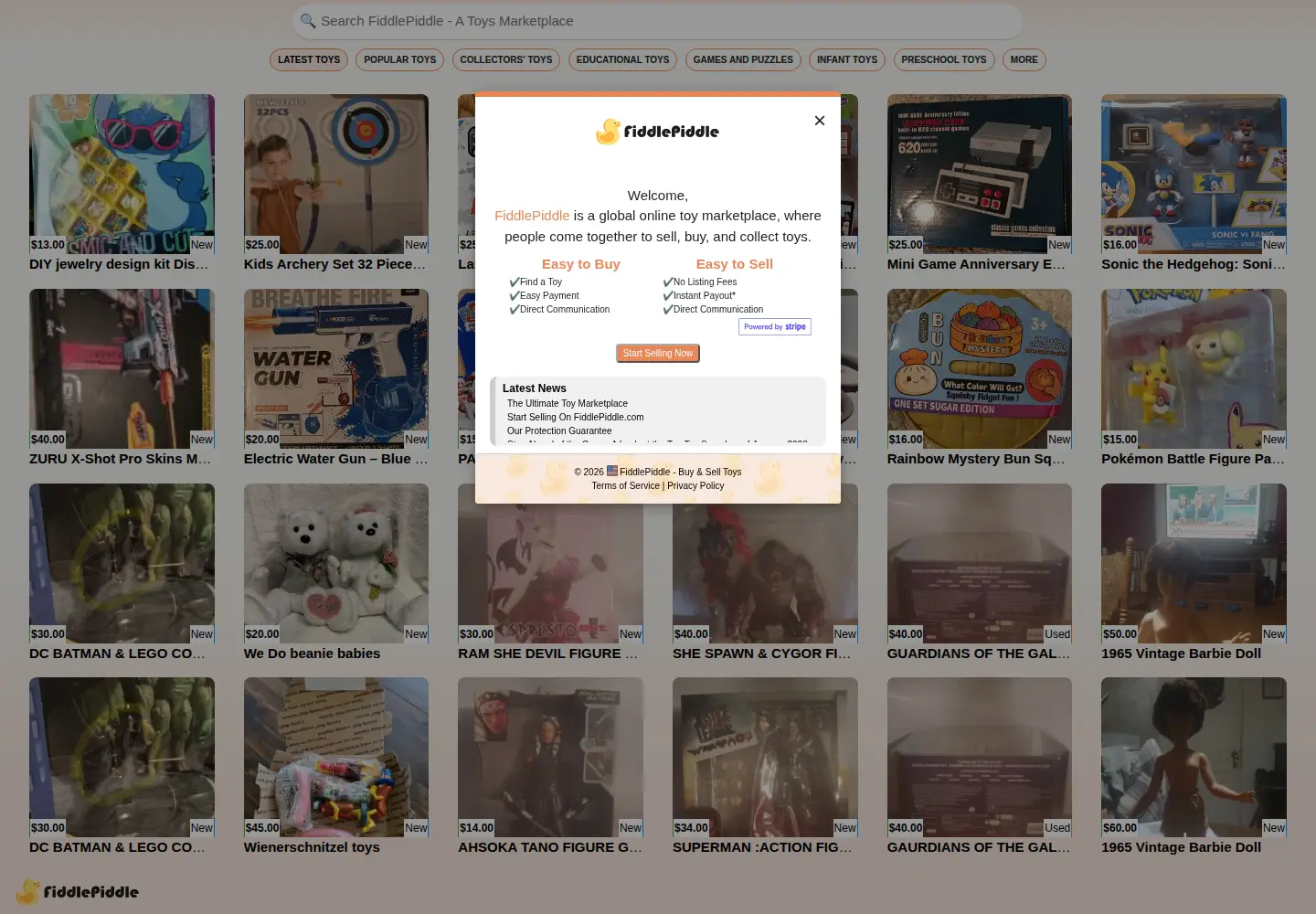 Screenshot of fiddlepiddle.com
