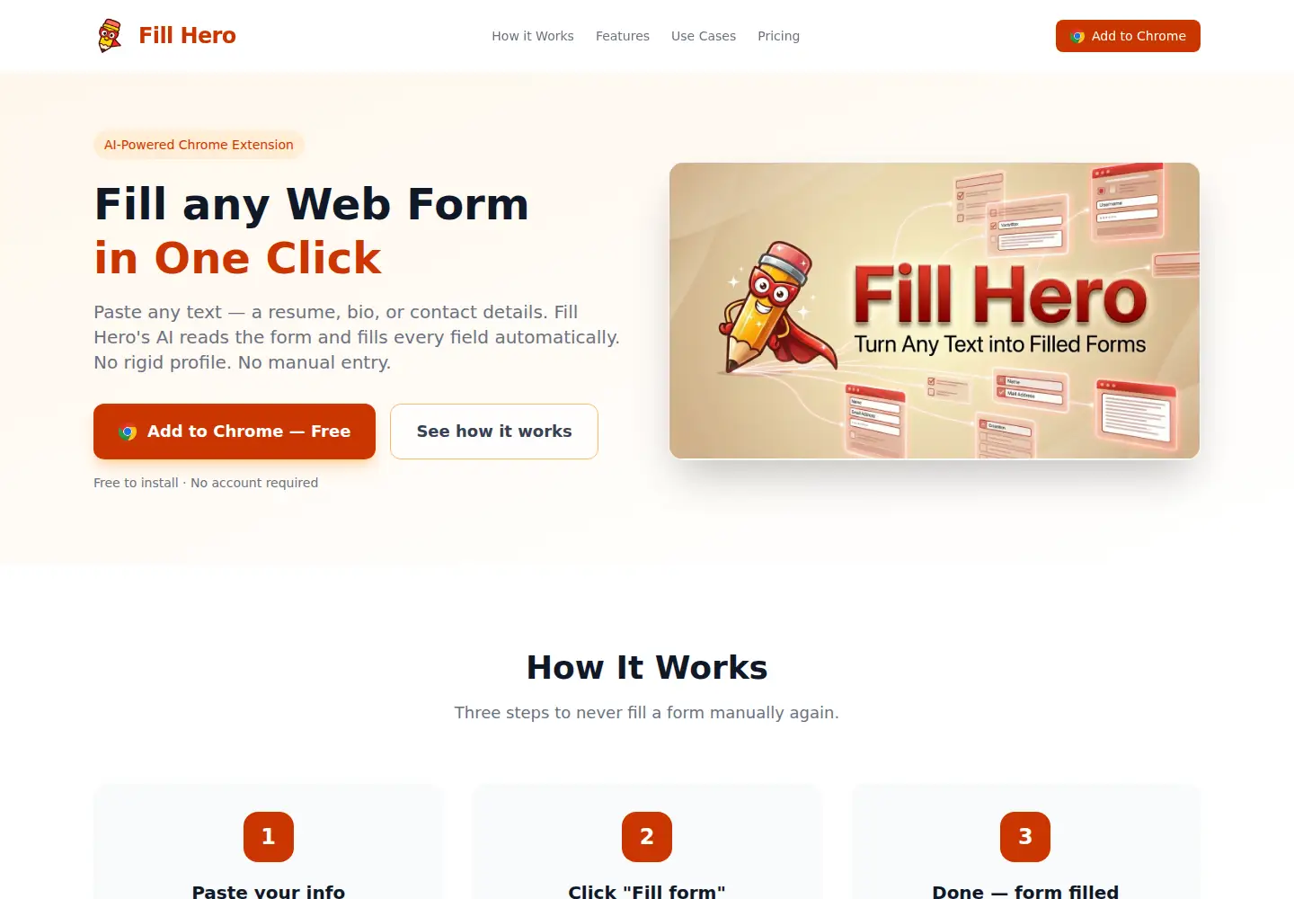 Screenshot of fillhero.com
