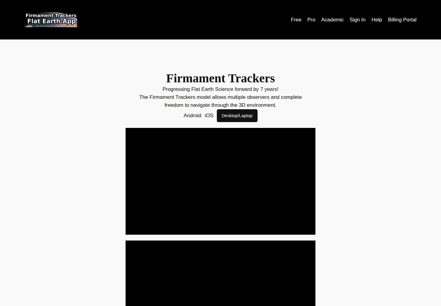 Screenshot of firmamenttrackers.com