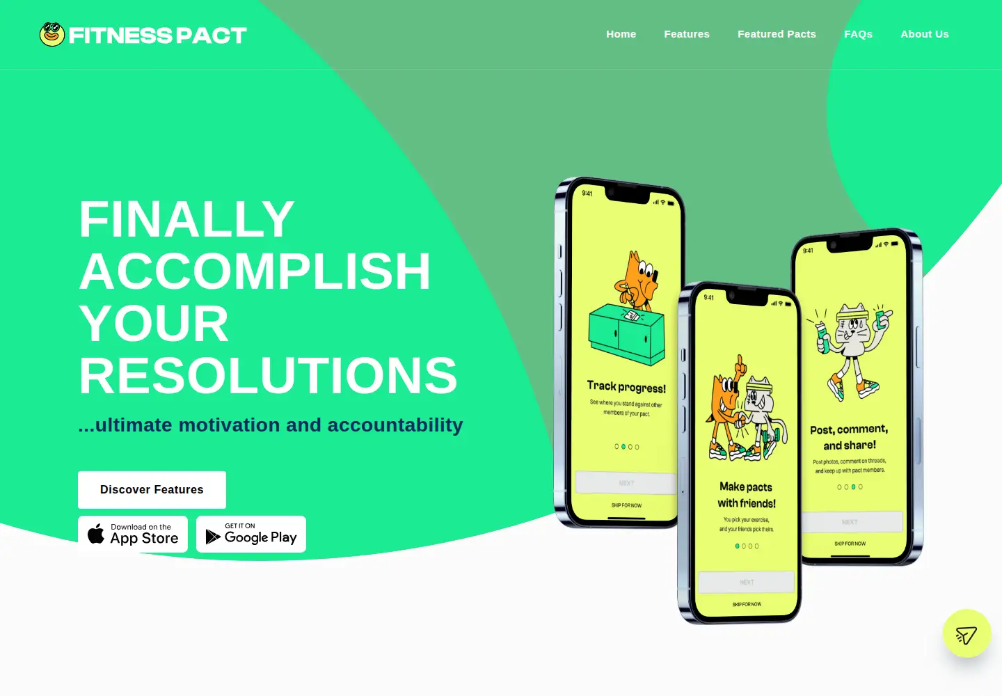 Screenshot of fitnesspact.com
