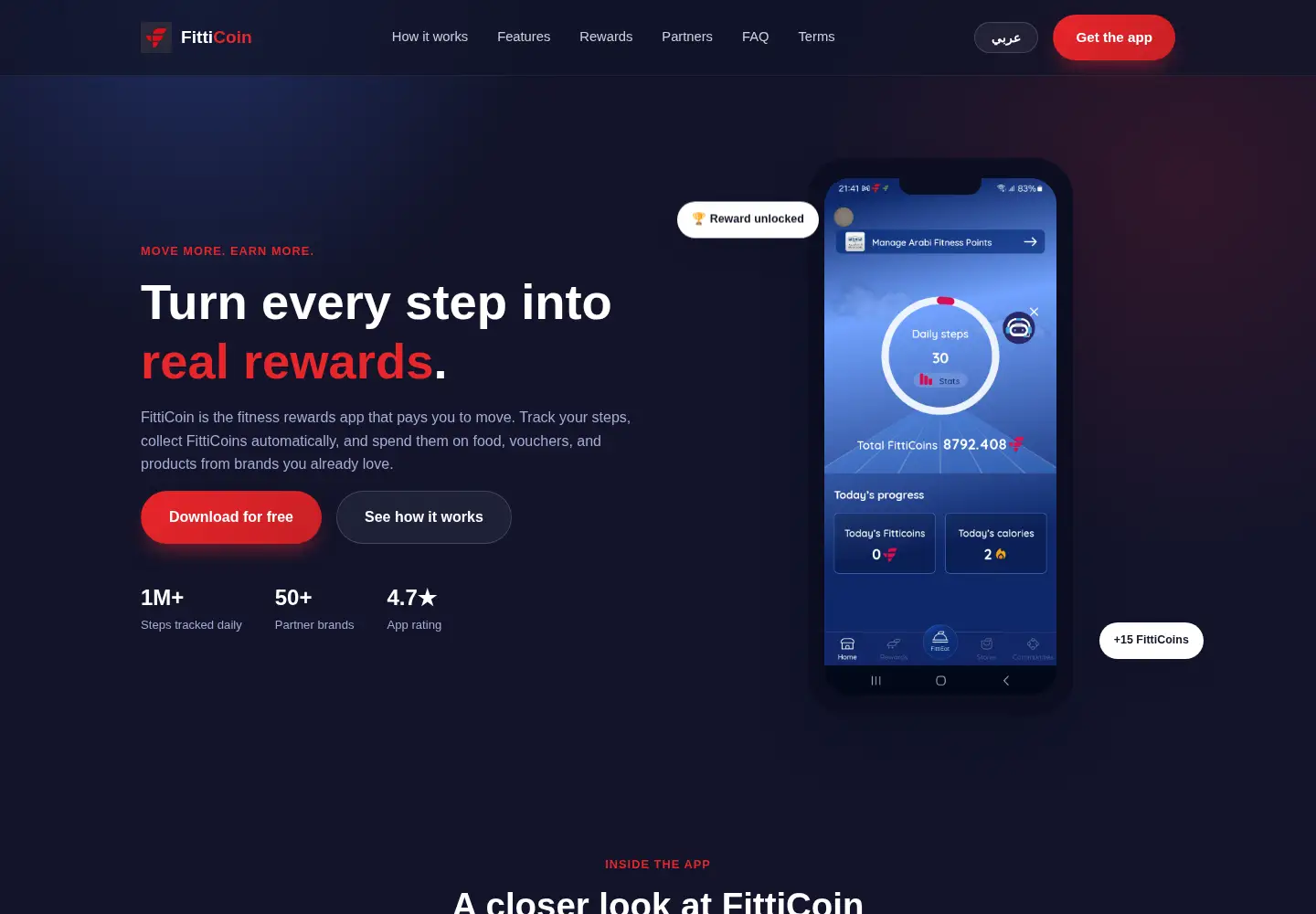 Screenshot of fitticoin.com