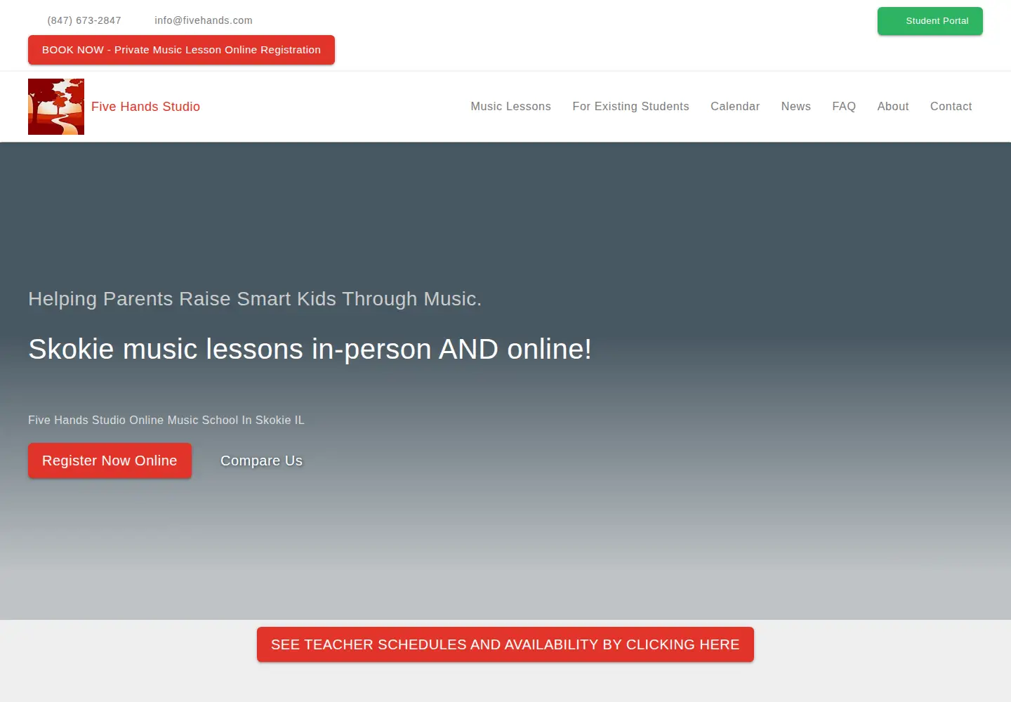 Screenshot of fivehands.com