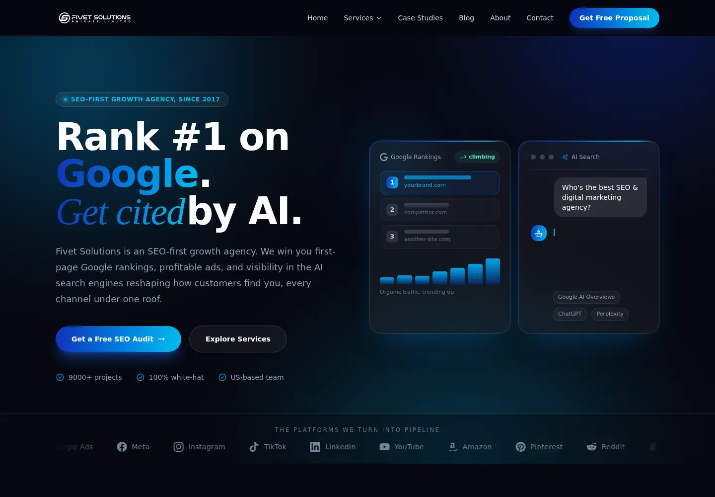 Screenshot of fivetsolutions.com