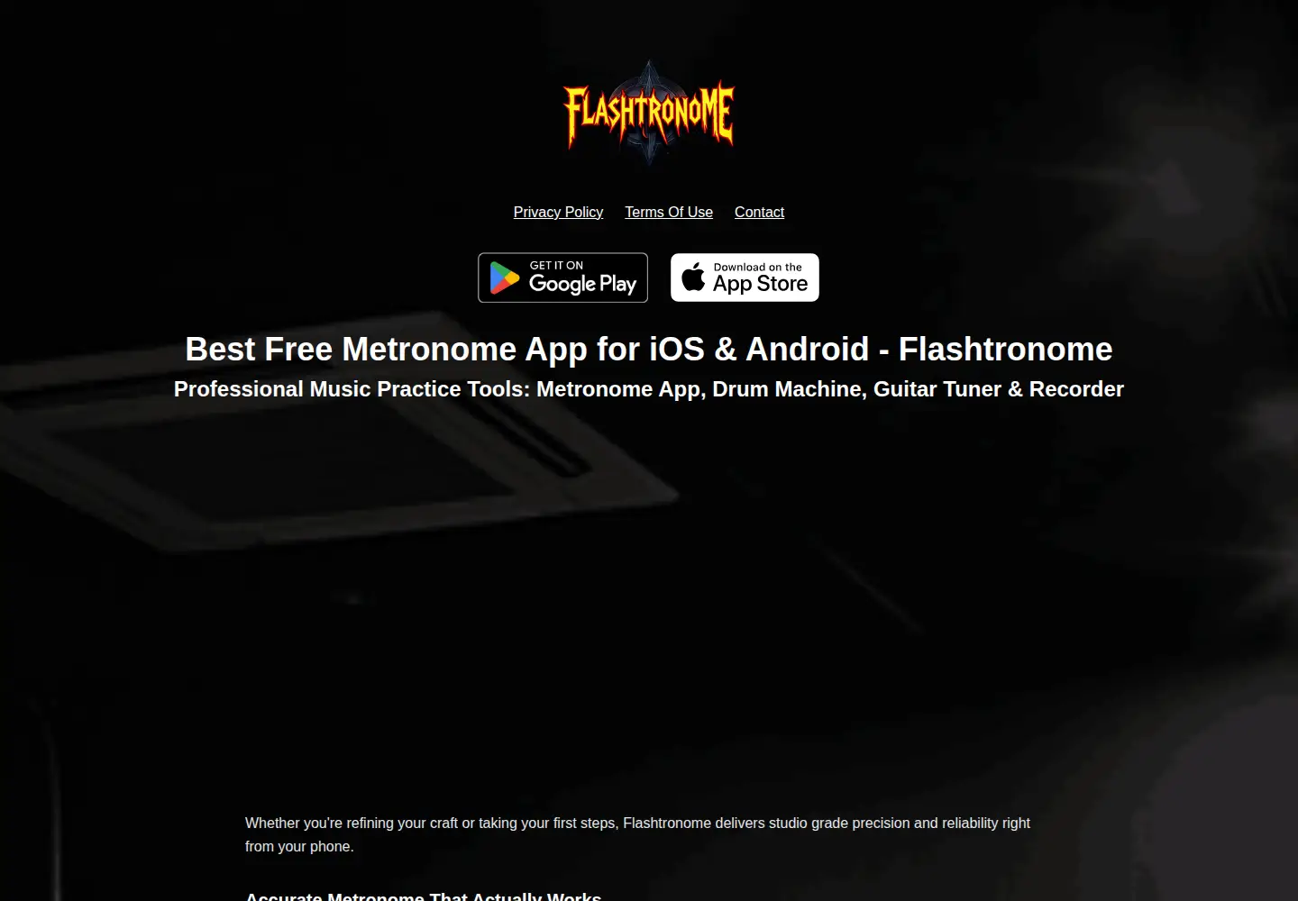 Captured homepage of flashtronome.com in the current scan
