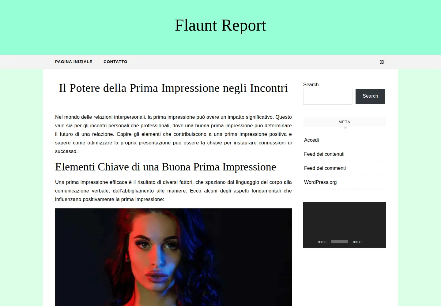 Captured homepage of flauntreport.com in the current scan